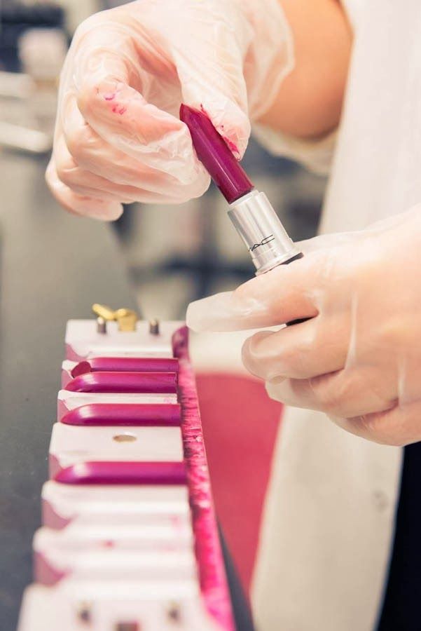 lipstick being made in a lab